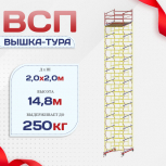 Вышка-тура  ВСП 2.0х2.0, Н-14.8м - stroymarket66.ru - Москва