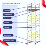 Вышка-тура  ВСП 2.0х2.0, Н-8.8м - stroymarket66.ru - Москва