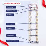 Вышка-тура  ВСП 0.7х1.6, Н-7.6м - stroymarket66.ru - Москва