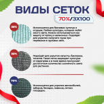 Сетка затеняющая зеленая 70% 3х100 м - stroymarket66.ru - Москва