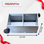 Форма кубическая для проверки бетона 2ФК 100, оцинкованная двухгнездовая - stroymarket66.ru - Москва