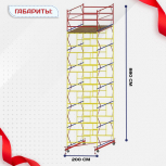 Вышка-тура  ВСП 2.0х2.0, Н-8.8м - stroymarket66.ru - Москва