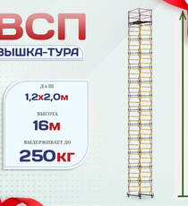 Вышка-тура  ВСП 1.2х2.0, Н-16.0м - stroymarket66.ru - Москва